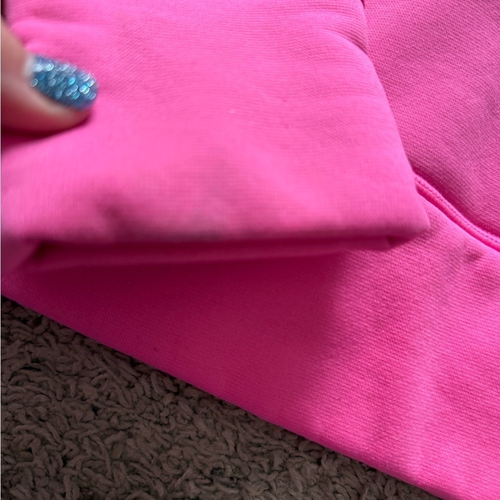 Under Armour Neon Pink Hoodie with Black Logo - Picture 2 of 5